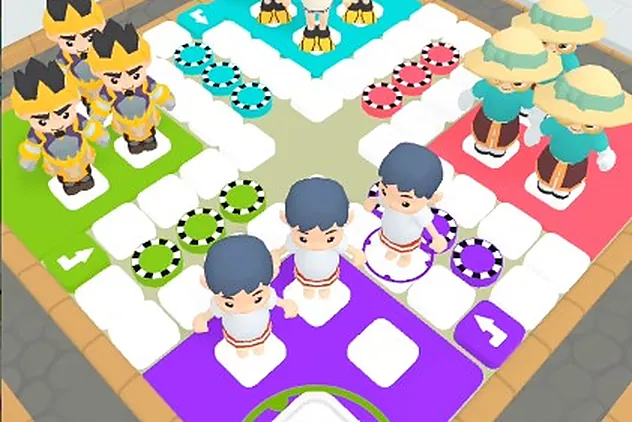 A four-player Ludo match in Chilex